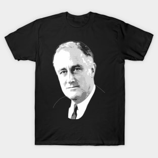 Franklin D. Roosevelt Black and White T-Shirt